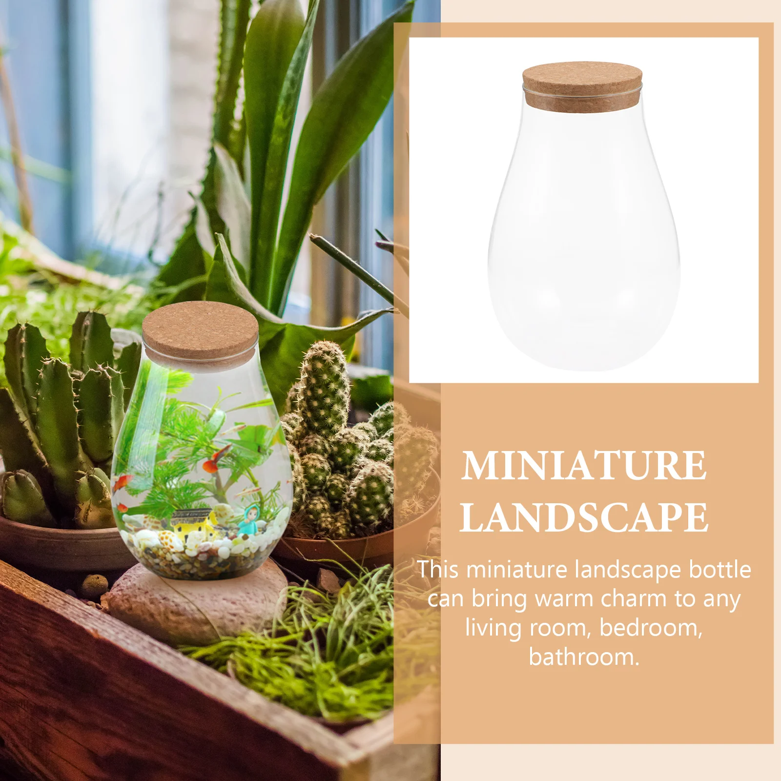 Diy Betta Bottle Micro Landscape Container Bryophyte Ecological Bottle Glass Terrarium Vases Home Decor Plant Pot Storage Jar 6