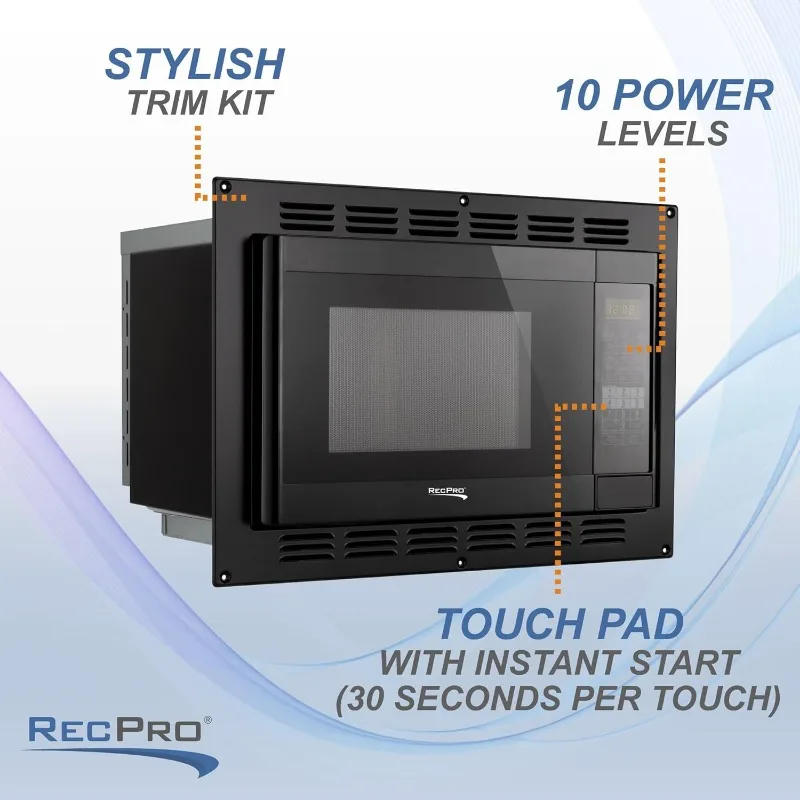 RecPro RV Convection Microwave Black 1.1 Cu. ft |120V| Microwave | Appliances | Direct Replacement for High Pointe and Greystone 4