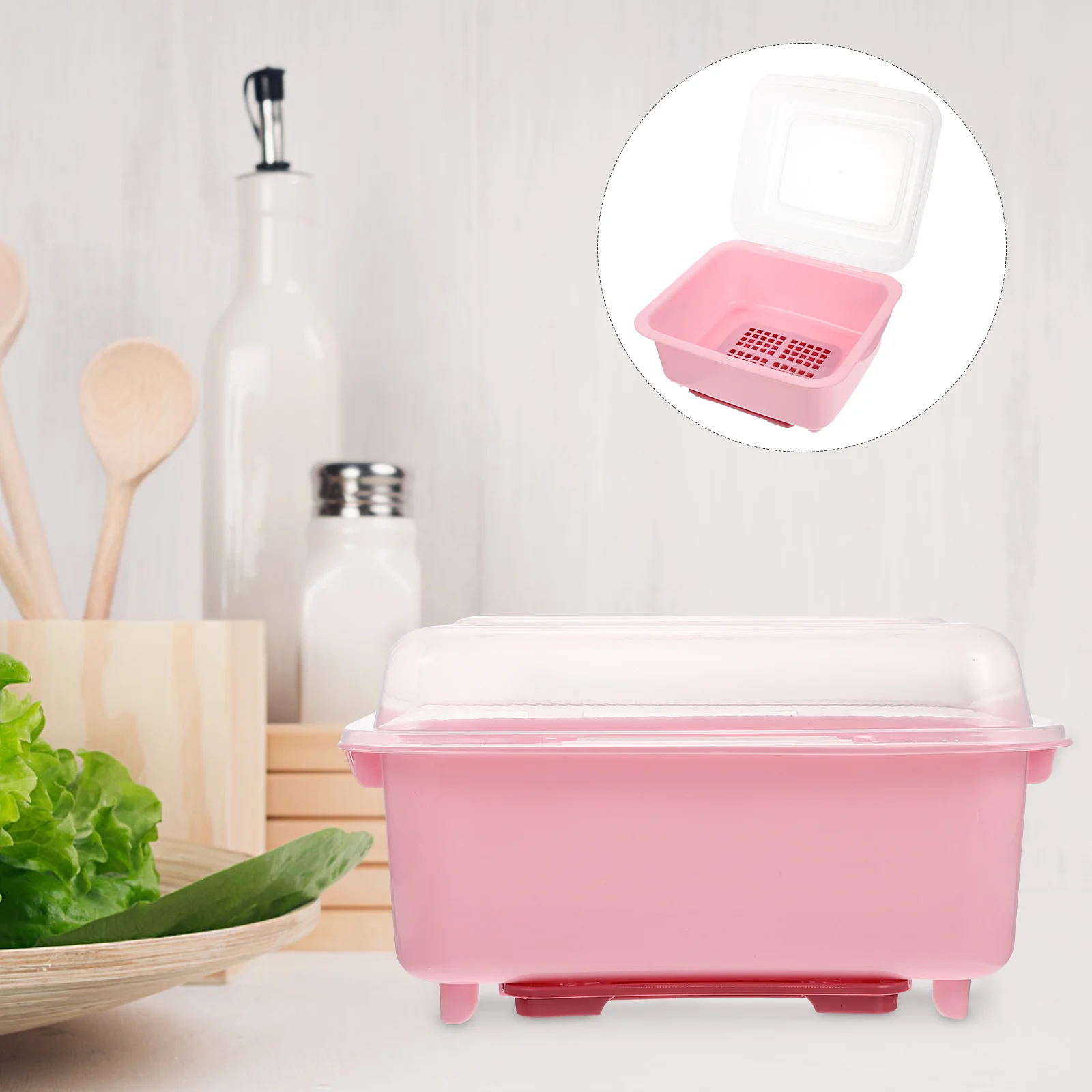 

Plastic Household Tableware Box Kitchen Water Draining Cutlery Chopsticks Box