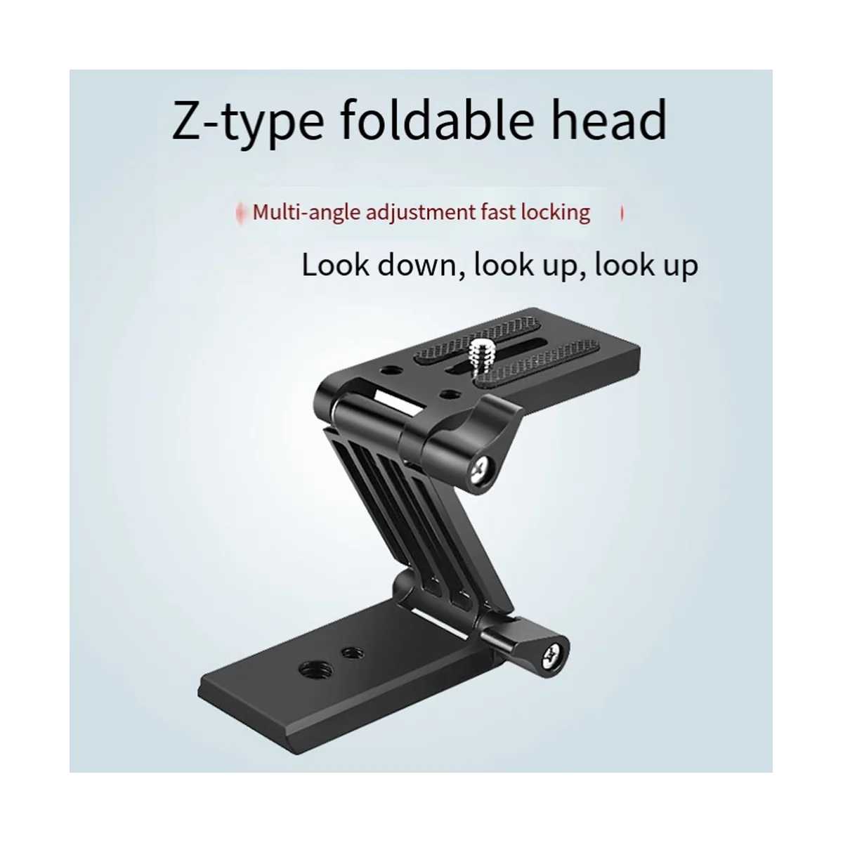 For Dslr Camera Sliding Rail Head Straight Stands Z-folding Tabletop Tripod Quick Lock Mobile Phone