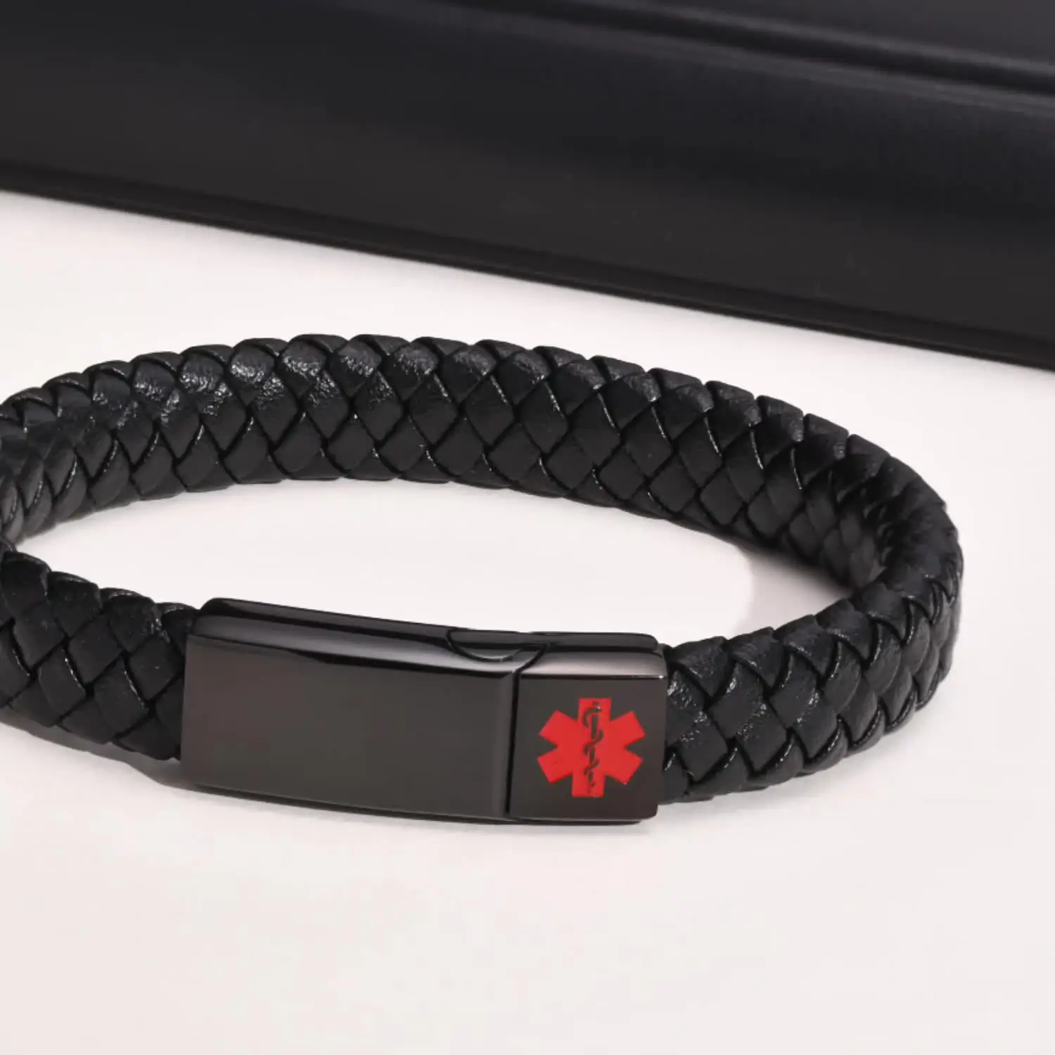 VNOX Custom Engraved Medical Alert ID Bracelet - Stainless Steel Braided Rope, Adjustable 4-9 Inches, For Men Women Kids - View #12