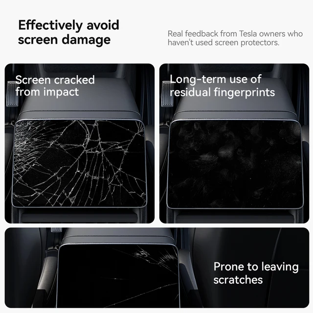 YZ For Tesla Model Y Juniper 2025 Model 3 Highland Rear Row Center Control Screen HD Film Protection Screen Protecto Accessories 3