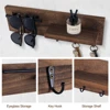Wood Key Holder for Wall Decorative Entryway Shelf with Hooks Holds Keys Dog Leash Sunglasses Key Hanger with 3 Hooks Organizes 6