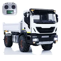 4x4 RC Hydraulic 1/14 Metal RC Dumper Trucks Controlled Tipper Dump Cars Model Light Sound Painted Finished Vehicle Toy TH23187 2