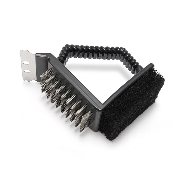 Barbecue Cleaning Tools Grill Brush Cleaning Brushes 1 Pcs Stainless Steel Grill Grill Mesh Cleaning Brush BBQ Wire Right Angle Sponge Multi-purpose Cleaning Tool Brush