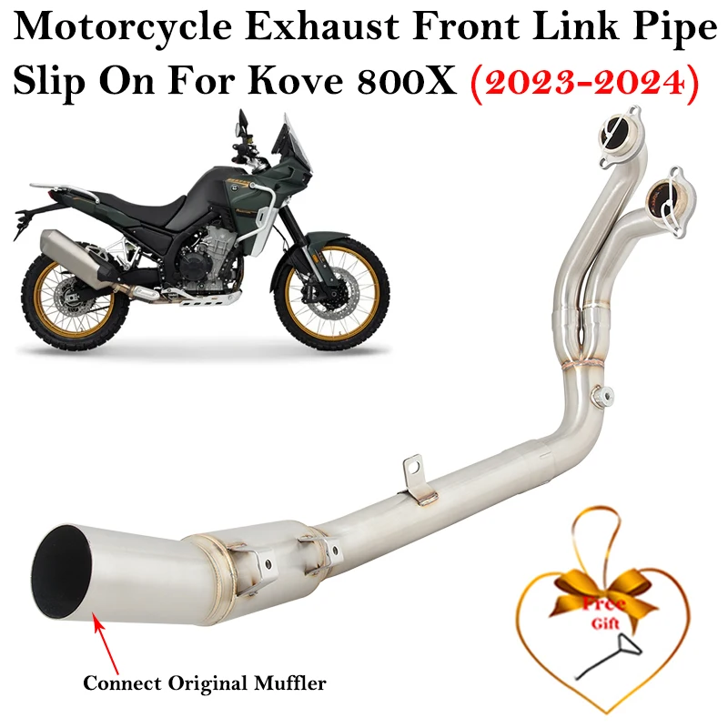 

Slip On For KOVE 800X Adventure Pro Rally 2023 2024 Motorcycle Exhaust Escape Moto Front Link Pipe Connecting Original Muffler
