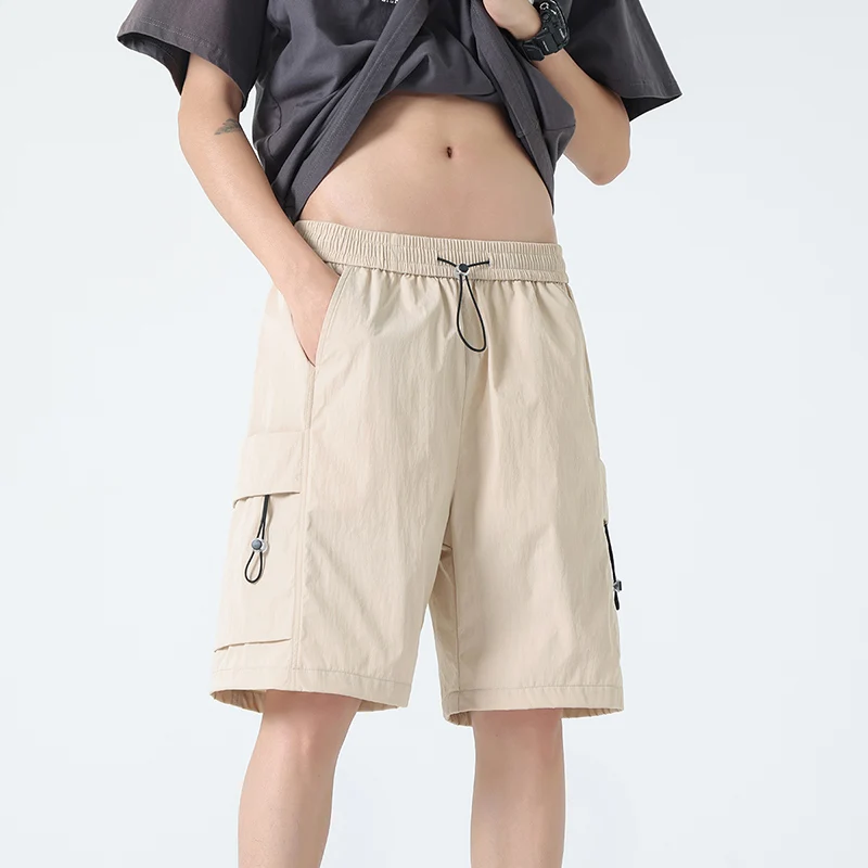 Men Clothing 2024 New Summer Trendy Casual Streetwear Baggy Short Pants Male Solid Pockets Sports Joggers Beach Y2K Cargo Shorts