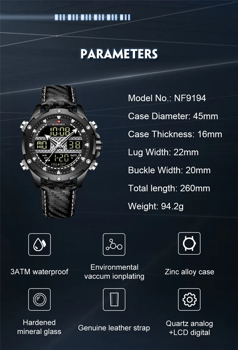  Reloj solar para hombre, reloj de pulsera digital LED de lujo,  deportivo, analógico, militar, resistente al agua, Negro -, Digital,  movimiento de cuarzo : Ropa, Zapatos y Joyería