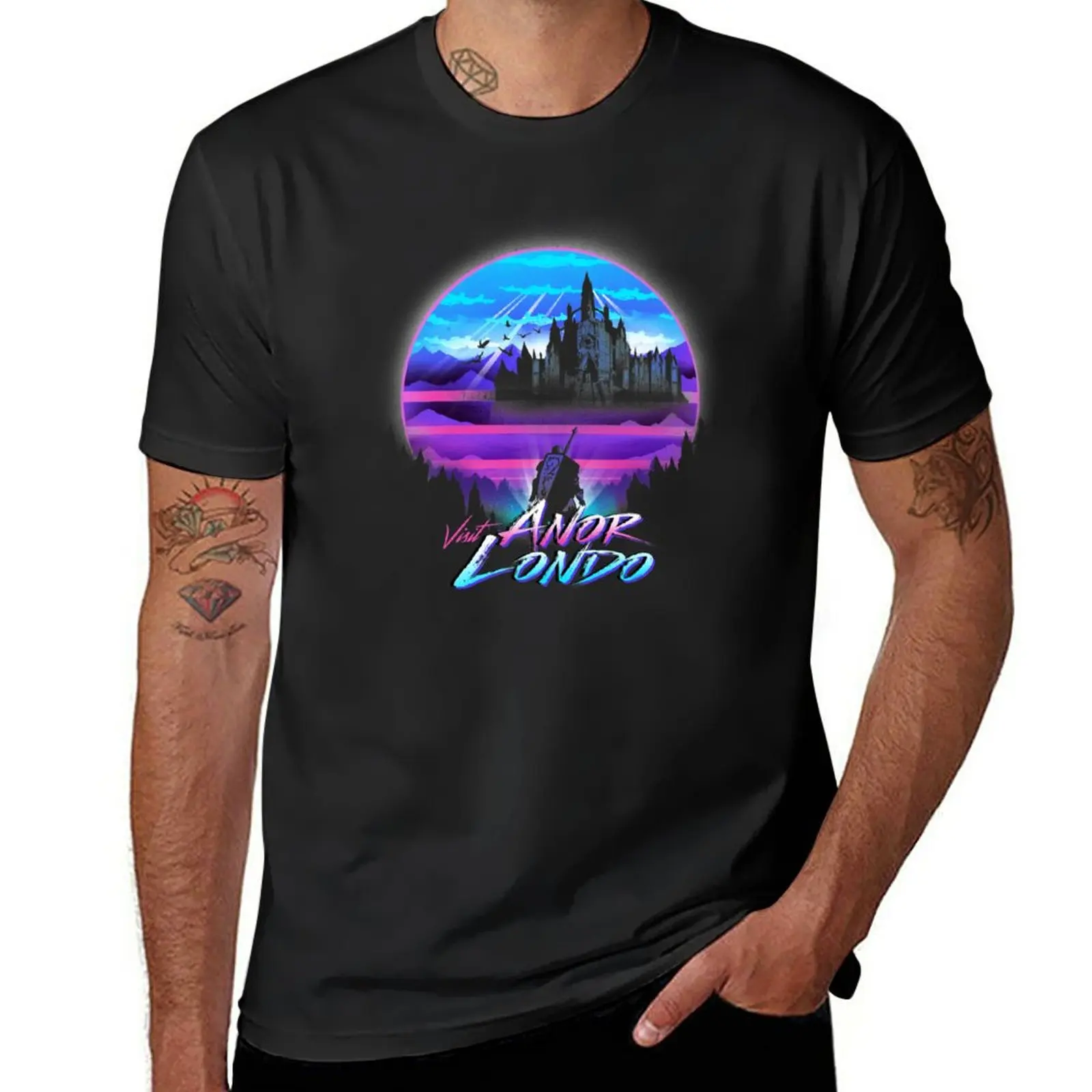 

Мужская футболка с коротким рукавом, с принтом Anor Londo