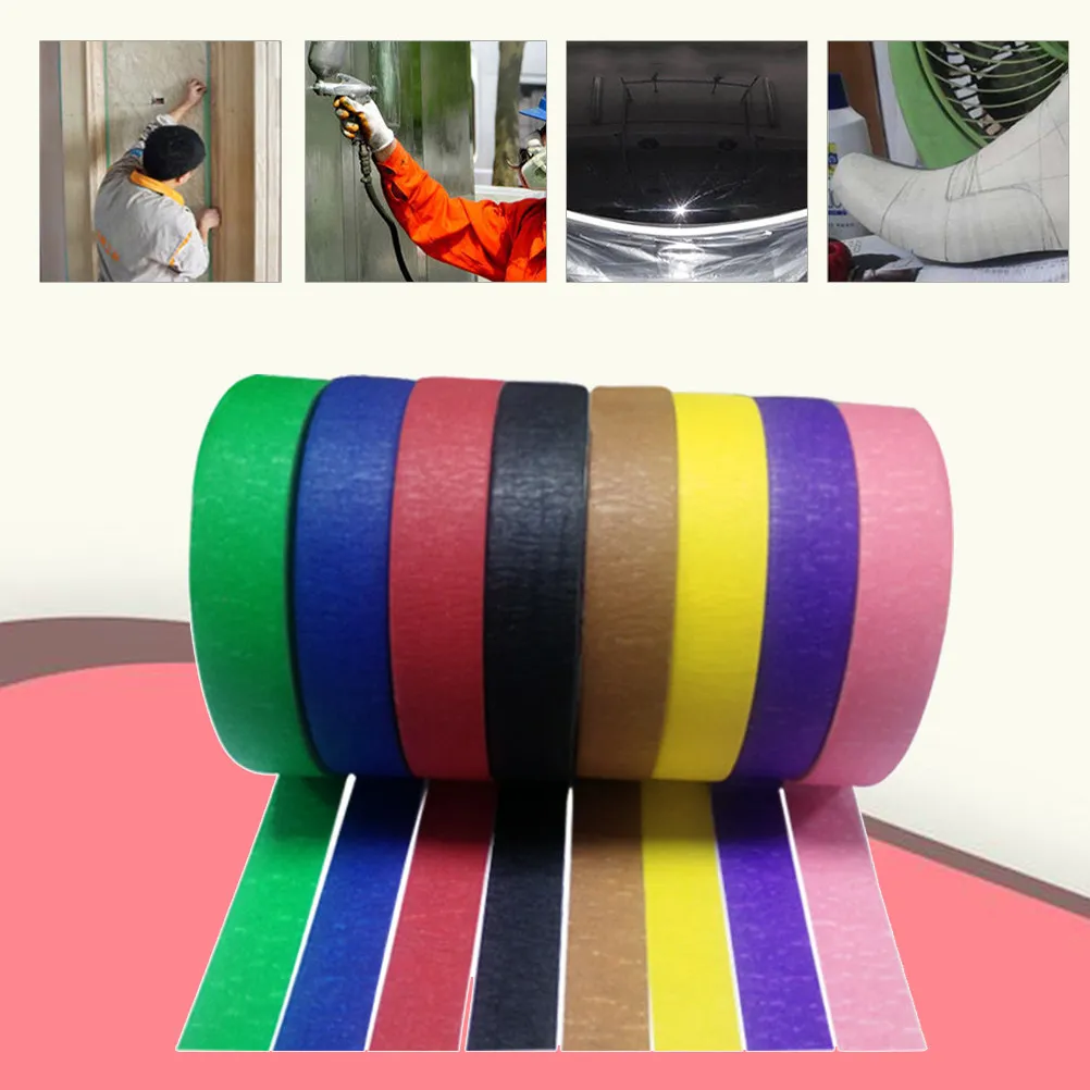 6개입 다채로운 마스킹 와시 테이프, 공예, 파티 장, 강력 접착 종이 테이프, 잔여물 없음, DIY 벽 장식, 네일 아트용