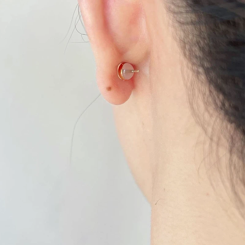 Fermalette Per Orecchini In Silicone E Oro 18K - Ipoallergenici, Sicuri, Per Orecchini A Bottone - Foto 5