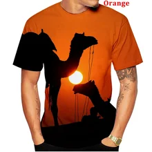 

Funny 3d Animal Printing Camel T Shirt Men Women Casual Short Sleeve T-shirts