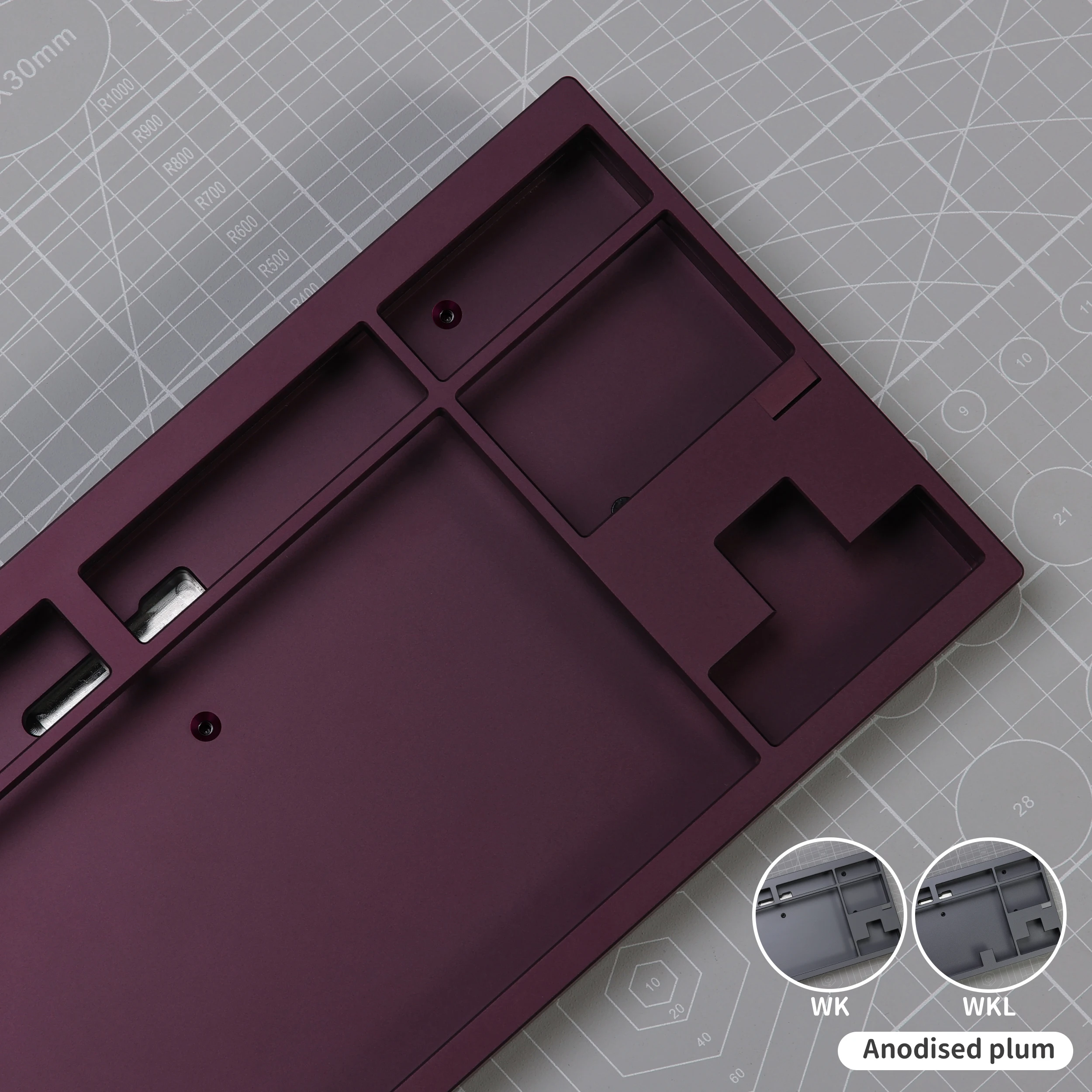 Kbd8x mkiiiメカニカルキーボードケース、在庫ステップ-1、PCBプレート