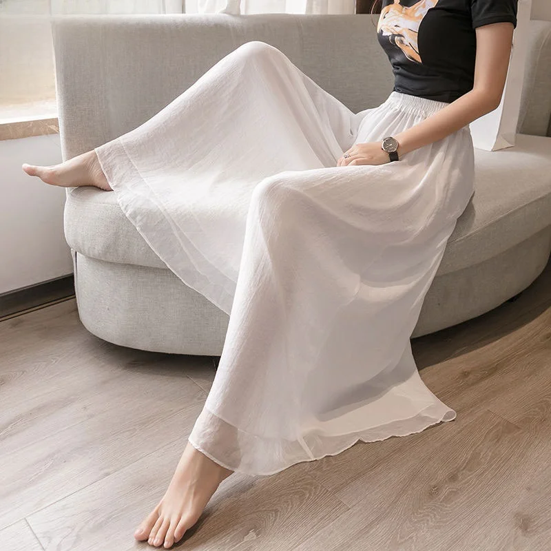 White oversized flare 88cm length