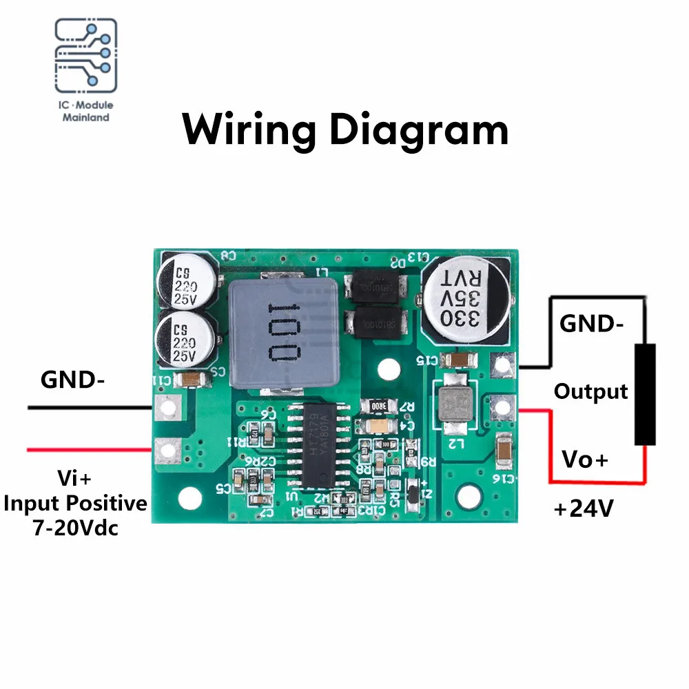 

DC7-20V to 24V 2A Booster Module High Power Multifunctional Power Supply Module Wide Voltage Vehicle Industrial Grade Module