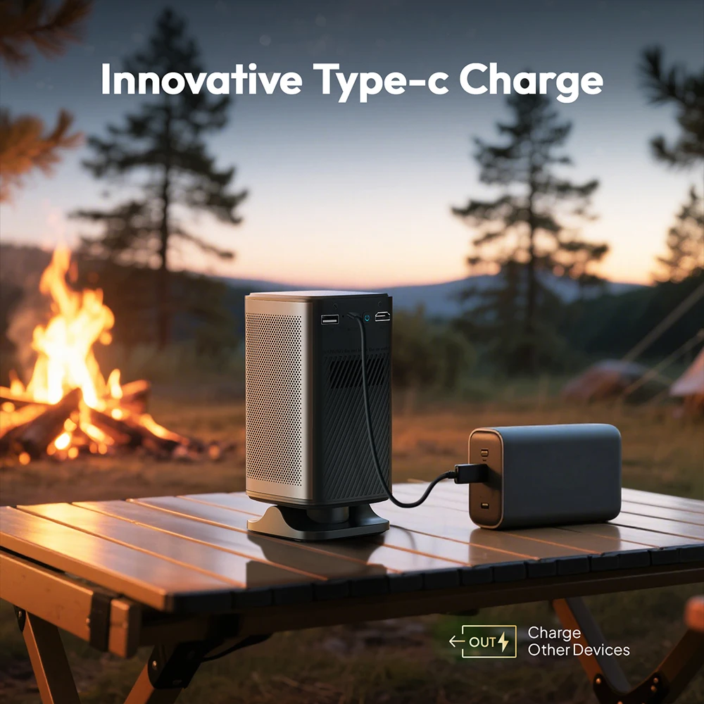 بروجكتر BYINTEK P70X Mini Projecto 4K محمول مع بطا...