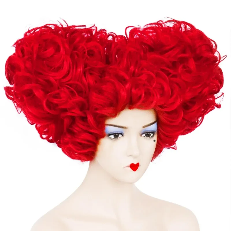 10inch Curly Heart Shape Cosplay Wig Women Costume for Halloween Christmas School Thanksgiving Day