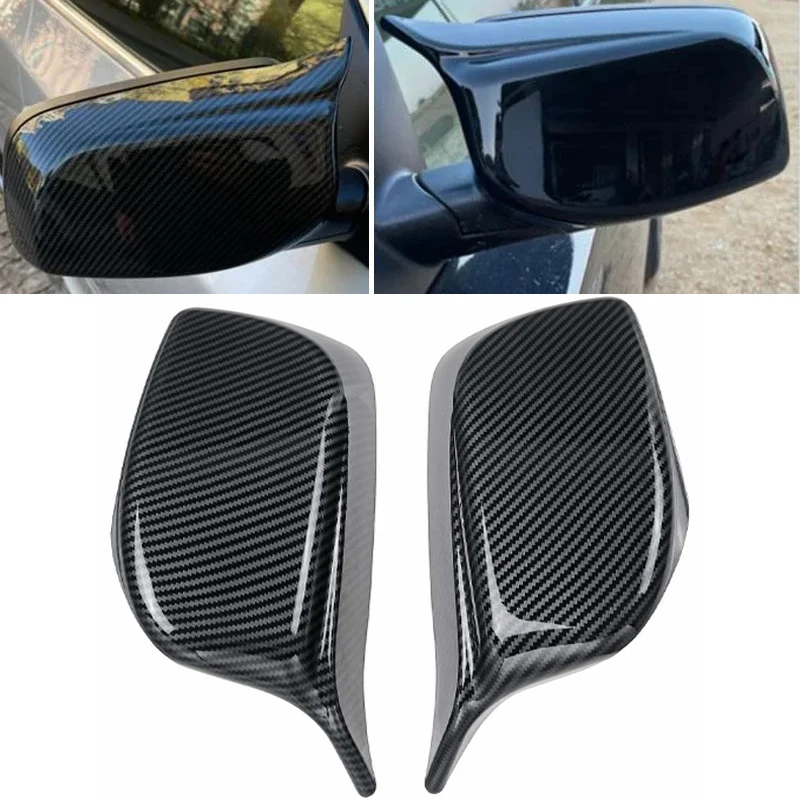 

Car Rear View Side Mirror Cover Rearview Mirror Cap ABS Replacement For BMW E60 E61 E63 E64 2003-2008 Carbon Fiber Accessories