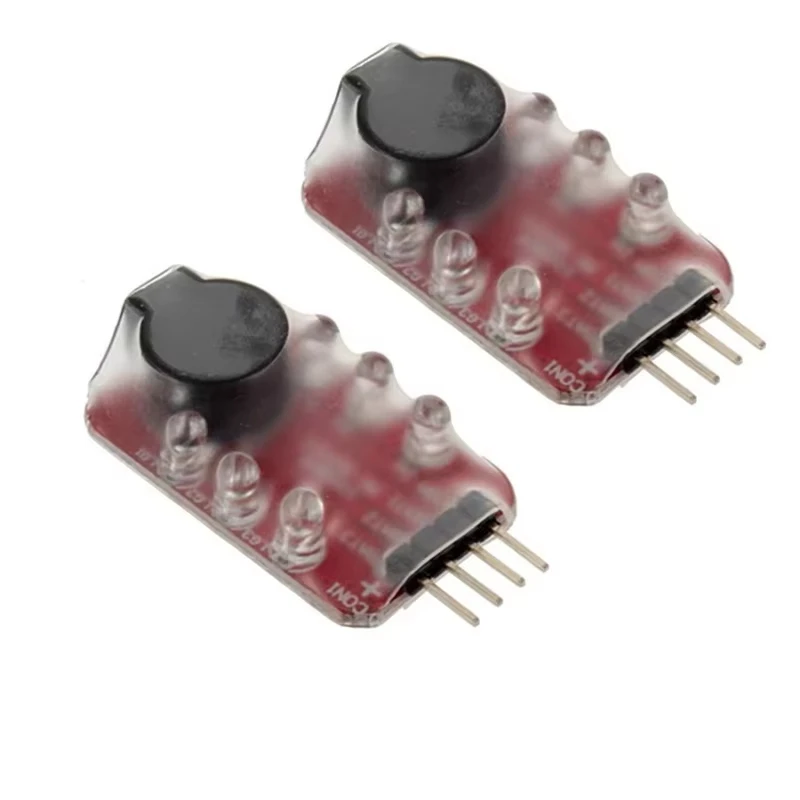 Avertisseur de tension LiPo 1S-8S avec alarme sonore et LED - 5PCS
