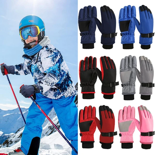 Guantes de esquí de nieve para niños Guantes de invierno impermeables y  resistentes al viento Térmicos