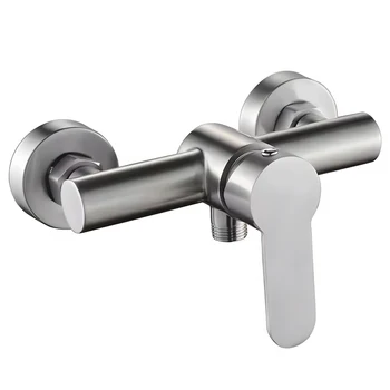 สแตนเลสห้องน้ําก๊อกน้ําอ่างอาบน้ําก๊อกน้ําติดผนังร้อนและเย็นวาล์วผสมหัวฉีด TAP สําหรับห้องน้ํา 8