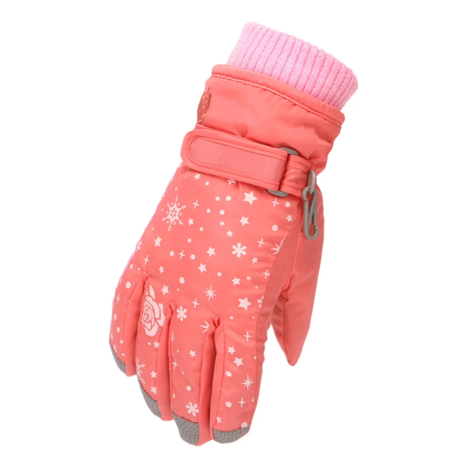 Winter Outdoor Kids Children Ski Gloves Girls Gloves Warm Snow Skating Snowboarding Windproof Warm Ski For 4-8 Years Old