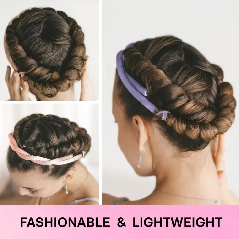 Heatless Curling Rod Headband Soft Encryption Fine Wave Curler Iron No Heat Hair Rollers Silk Lazy Sleeping CurlCurls Ties Tools