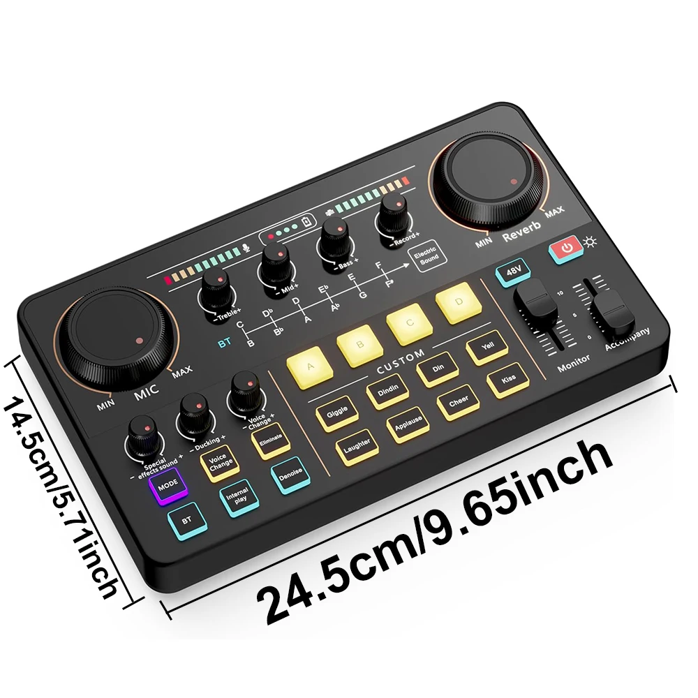 ממשק שמע למתחילים - מערבב פודקאסט עם פריאמפ פרו, כוח פנטום 48V, אפקטי סאונד מותאמים אישית