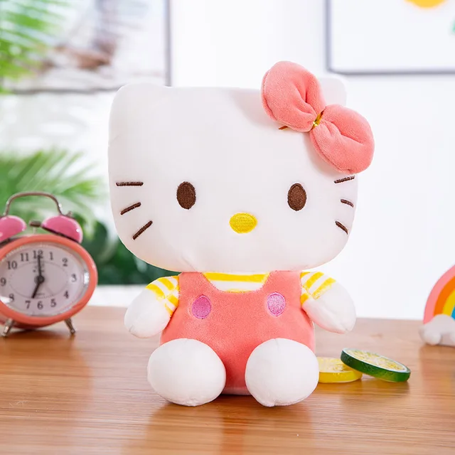 Lovely Sanrio Plush Peluche Kawaii Kt Cats Plush Dolls Cute Stuffed Animal Plushie Toy 20Cm Kt Ragdoll Home Decor Gift for Girls 6