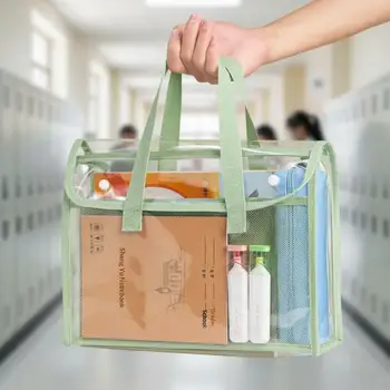 Cartella Portatile Trasparente Impermeabile di Grande Capacità, Borsa Espandibile per Archiviazione Documenti, Busta Autoadesiva in PVC per File