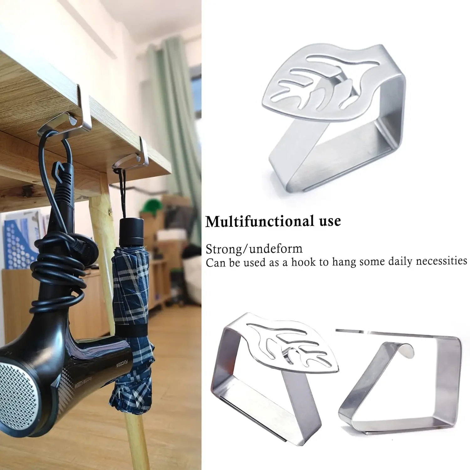 Premium Stainless Steel Tablecloth Clips Heavy Duty Rust-Proof for Weddings Parties Picnic Table Cover Clamps Decor 5