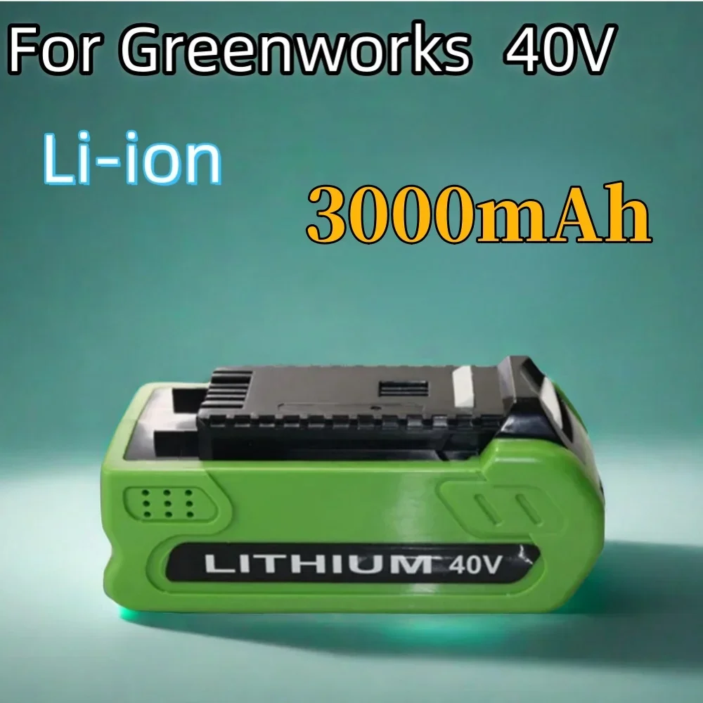 

40V 3000mah Rechargeable Lithium Battery for Greenworks 29462 29472 29282G-Max Gmax LawnmoWer Power Tools