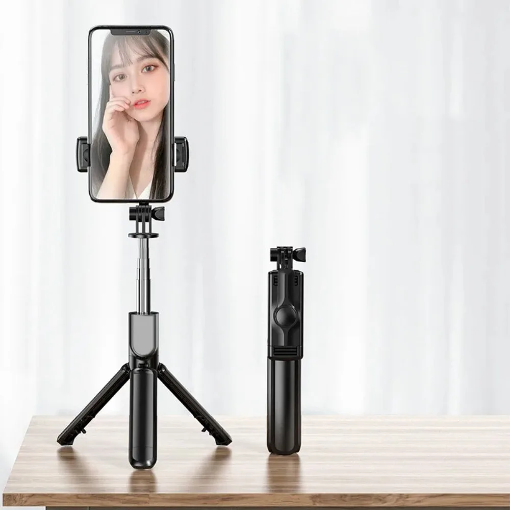 휴대용 360 도 유연한 스포츠 카메라 모노포드 스탠드, 휴대폰 미니 셀카 스틱 삼각대, 무선 리모컨 포함, 1 개