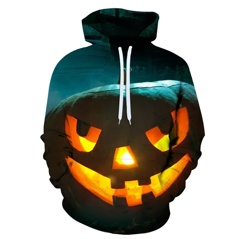 

Pumpkin Graphic Prints Daily Classic Casual Men's 3D Printing Hoodie Pullover Halloween Long Sleeve Hoodie Spring and Autumn