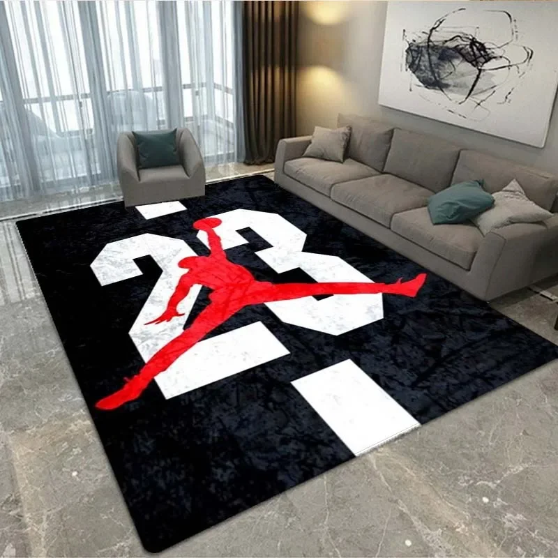 

3D Basketball Cartoon Carpet Rug for Home Living Room Bedroom Sofa Doormat Decor,Child Play Game Area Rug Non-slip Floor Mat