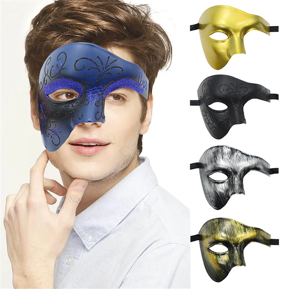 

Halloween Steampunk Phantom Masquerade Cosplay Mask Abs Plastic Half Face Men/Women Punk Carnival Costume Props