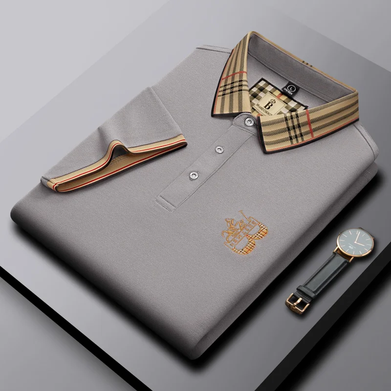 Modisches Luxusmarken-Poloshirt für Herren, kurzärmelig, luxuriös, neu, mit Reitmotiv bestickt, lässig, bequem, atmungsaktiv, Sommer-T-Shirt – Detail 29