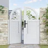 Factory Customize Durable America Australia Europe Style Metal Iron Aluminum Villa Home Fence Courtyard Doule Gate with Lock 1