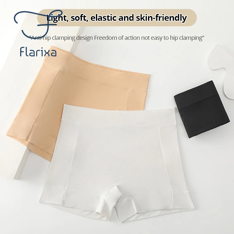 Women Safety Shorts Large Size Under Skirt Seamless Ice Silk Boxer Briefs For Female Boyshorts Summer Safety Pants M-4XL Safety Shorts Safety Pants