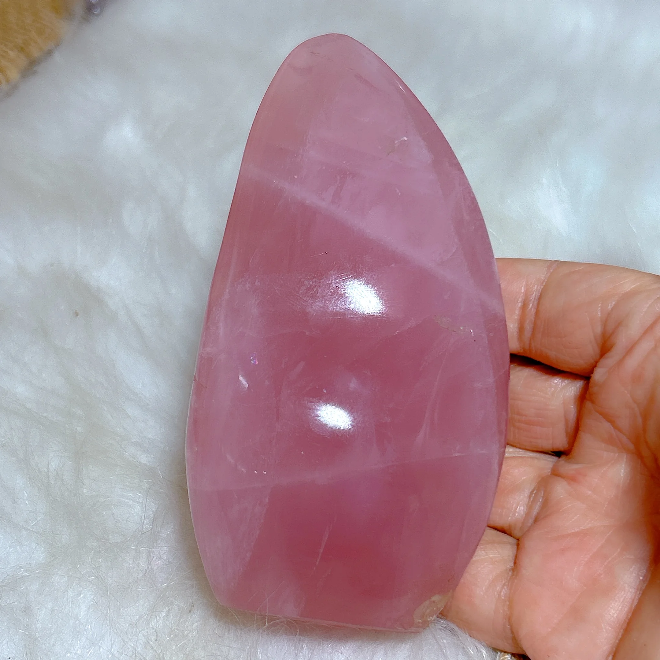 High Quality Natural Crystals Rose Quartz Flame Freeform Polished Ornament Healing Mineral Home Decoration Room Decor Gift 6