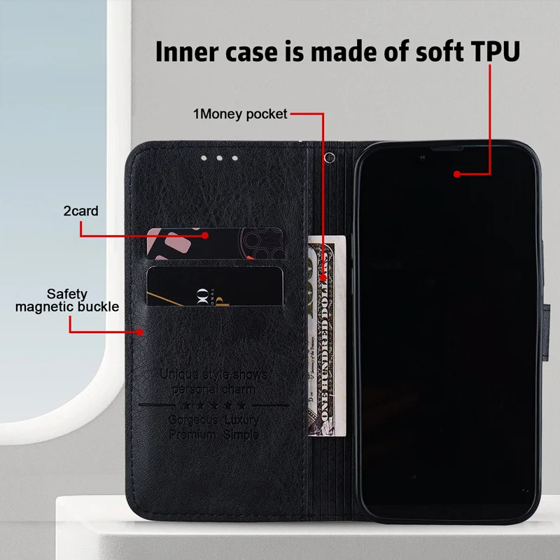 Magnetic Flip Leather Wallet Phone Case