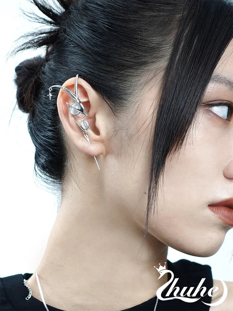 

2024 New Fairy Ear Opal Ear Needle New Gothic Style For Women Copper Alloy Jewelry Party Gifts