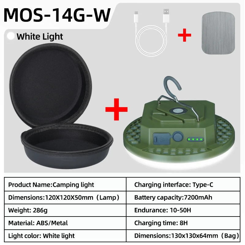 Rechargeable 30W LED Tent Lantern - Portable High-Power Outdoor Camping Light