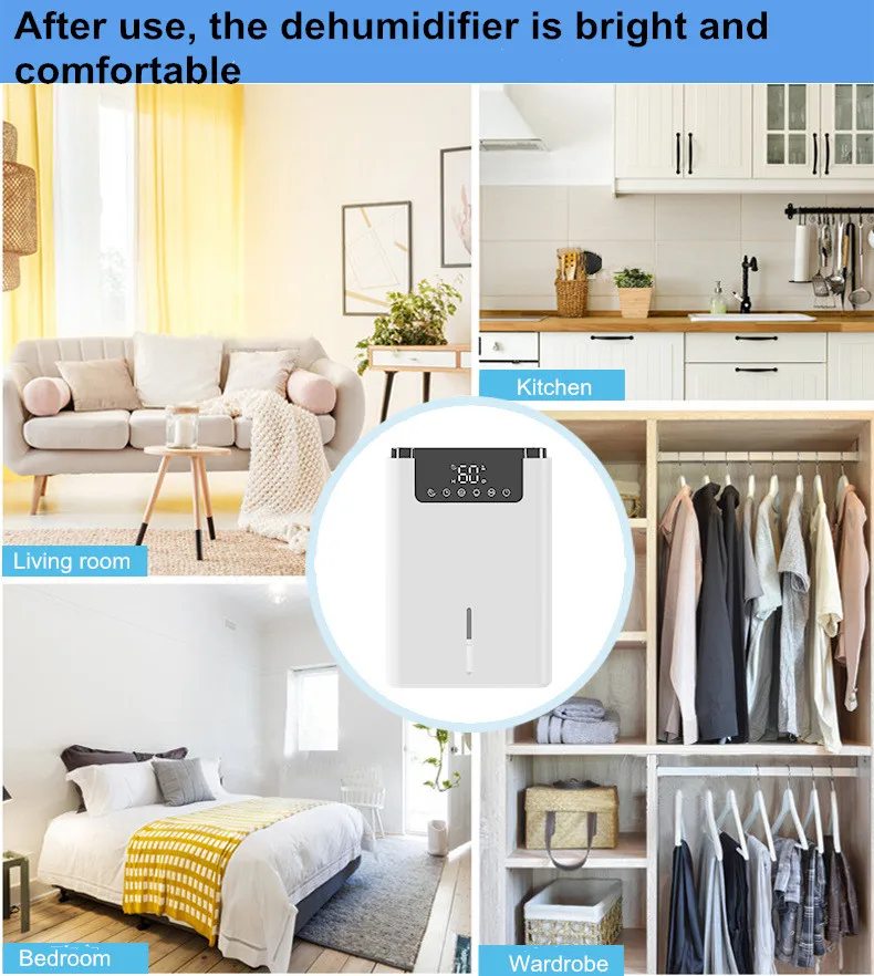 Description Picture 6 of itemNew Dehumidifier Home Bedroom Basement Small Dehumidifier Moisture Absorption Dehumidifier Home White Household Quite Mute