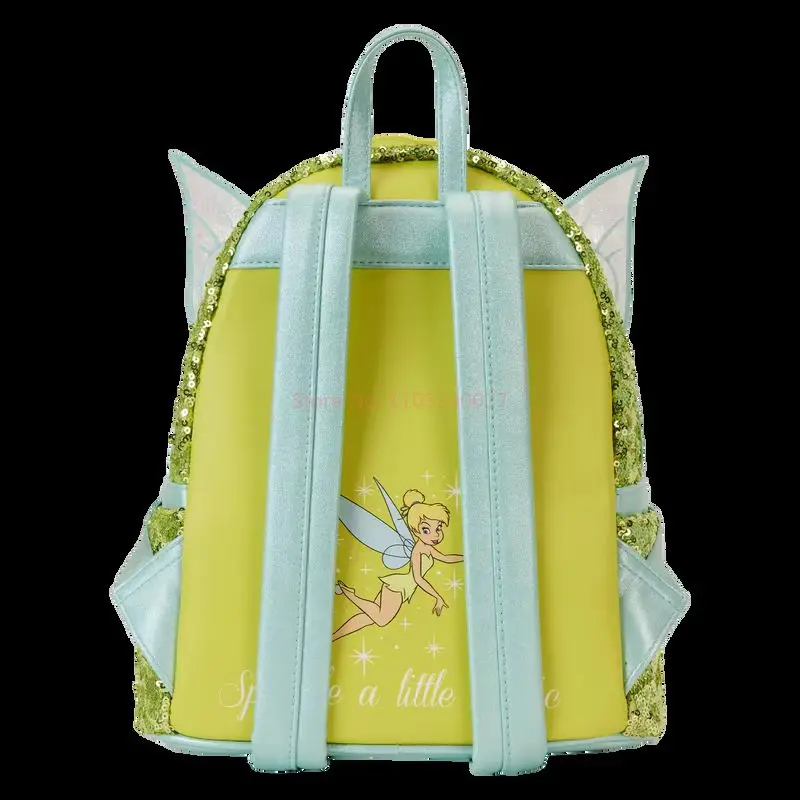 New Loungefly Tinker Bell Sequined Mini Backpack Disney
