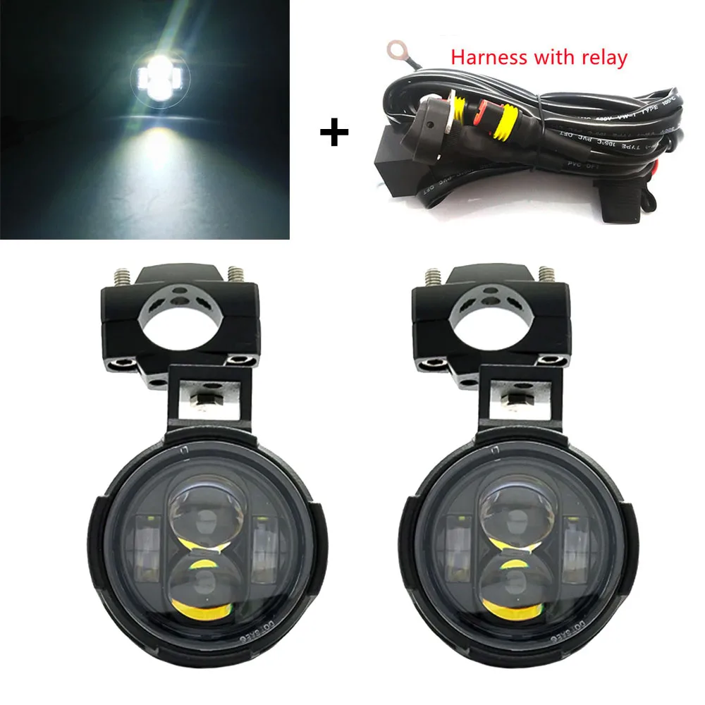 Moto Led Faro Faretto Per Bmw R1200Gs Adv F800Gs F650 K1200S Led Fendinebbia Ausiliario Di Guida Lampada Faro Moto