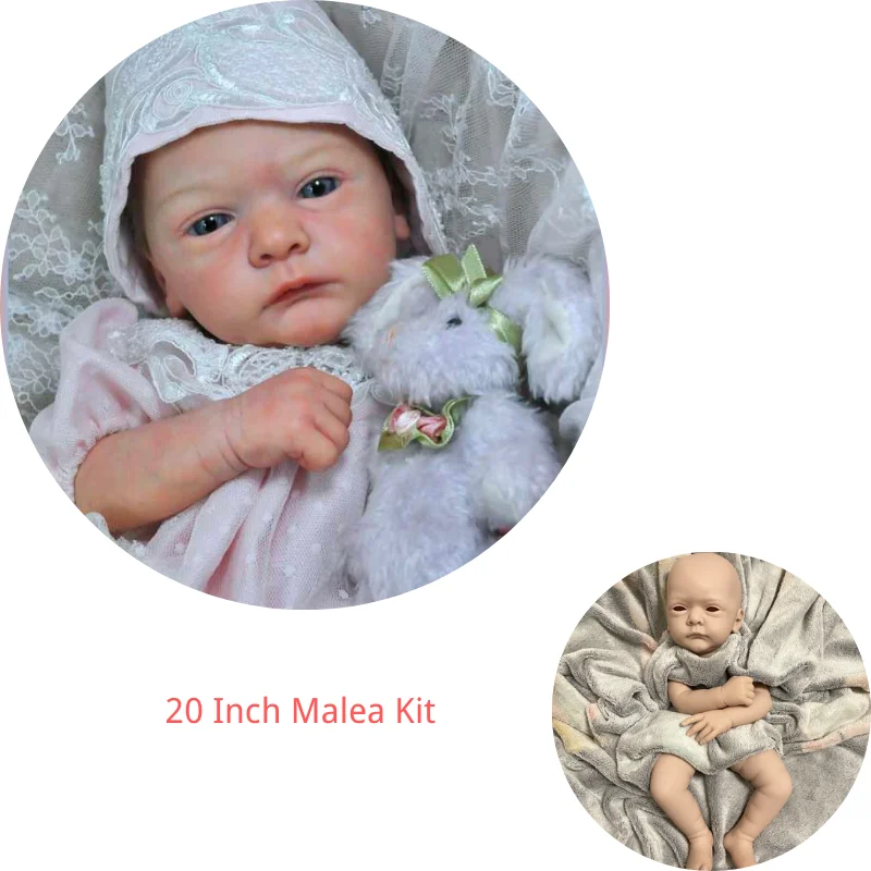 20 "kit per neonati reborn non verniciati neonato con testa 3/4 braccia 