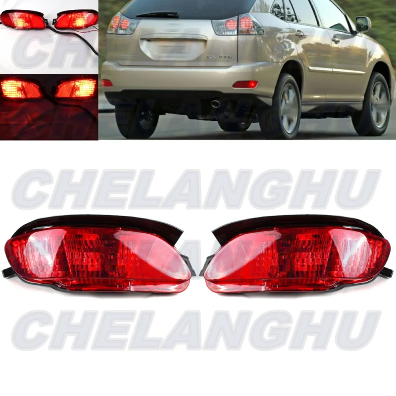 

For Lexus RX330 RX350 RX400h 2003 2004 2005 2006 2007 2008 Pair Left+Right LED Rear Bumper Reflector Light Lamp Car Accessories