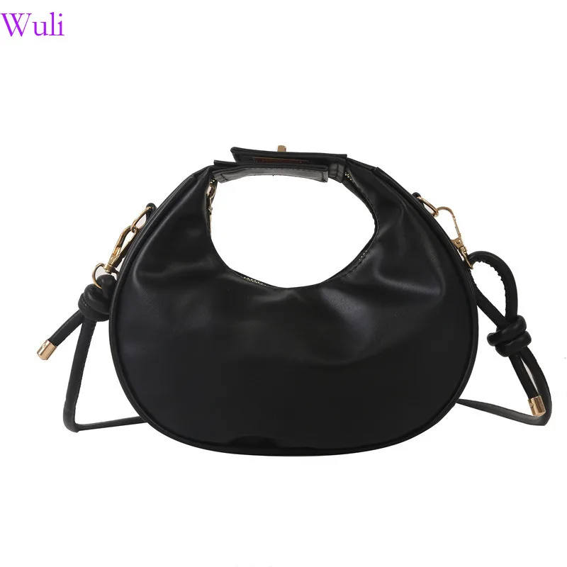 

Soft Leather Small Fresh Foreign Style Handbag Commuter Texture Single Shoulder Crossbody Bag Dumpling Bag Casual Bag Fashion