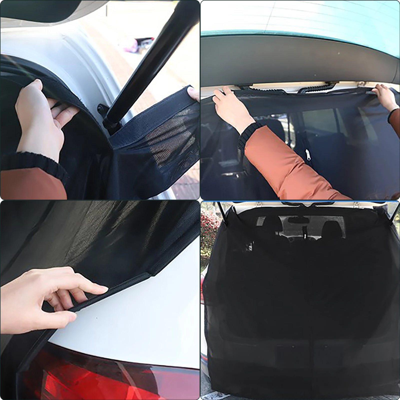 Car Trunk Anti-flying Curtains Sunshade Cover Mesh Mosquito Net Outdoor Camping  Mosquito Net Canopy Curtain Uv Protector - Windshield Sunshades - AliExpress